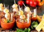 Gazpacho med pilgrimsmusslor